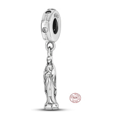 Sterling Silber 925 Religiöse Charms Unsere Liebe Frau von Lourdes, Armband Anhänger