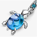 Sterling Silber 925 Meeresschildkröte Muranoglas-Anhänger Armband Tier