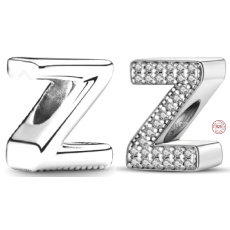 Sterling Silber 925 Alphabet Buchstabe Z, Perle für Armband Sterling Silber 925 Alphabet Buchstabe Z, Perle für Armband
