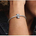 Sterling Silber 925 Niedlicher Pandabär, Perle am Tierarmband