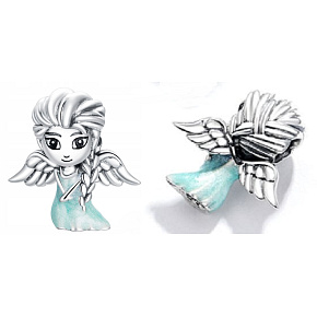 Charme Sterling Silber 925 Disney Ice Kingdom, Elsa, Perle auf Armband Film