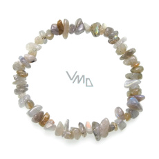 Labradorit Armband elastisch gehackter Naturstein 19 cm, Stein der Verwandlung