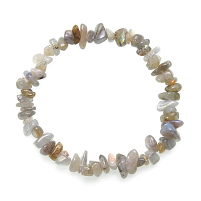 Labradorit Armband elastisch gehackter Naturstein 19 cm, Stein der Verwandlung