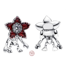 Charm Sterlingové stříbro 925 Stranger Things Pohyblivé demogorgonské kouzlo, přívěsek na náramek film