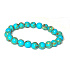 Tyrkenit blau Armband elastisch Naturstein, Perle 8 mm / 16-17 cm, Stein der jungen Menschen, auf der Suche nach einem Lebensziel