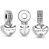 Charm Sterlingsilber 925 Schwiegertochter und Schwiegermutter, teilbarer Anhänger 2-in-1 Herz für Armband Familie
