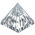 Kristallglas Pyramide gerillt 50 mm - Briefbeschwerer