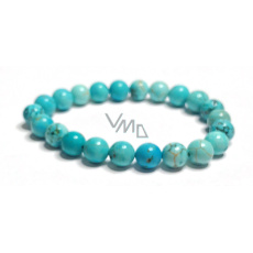 Tyrkenit Armband elastischer Naturstein, Perle 8 mm / 16-17 cm, Stein der jungen Leute, die ein Lebensziel suchen