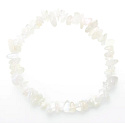 Mondstein-Armband elastisch gehackter Naturstein, 19 cm, Stein des Schicksals