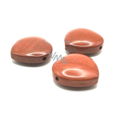 Jaspis rot Herz gebohrt Naturstein 30 mm 1 Stück, Stein der vollständigen Pflege Jaspis rot Herz gebohrt Naturstein 30 mm 1 Stück, Stein der vollständigen Pflege