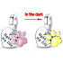Charm Sterling Silber 925 Luminous - Katze, Hund, Bärentatze, 2in1 Haustier-Armband-Anhänger