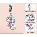 Sterling Silber 925 Love - wir sind verliebt, Armband-Anhänger