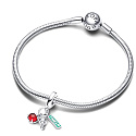 Charm Sterling Silber 925 New York City Triple 3in1, Reise-Armband-Anhänger