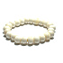Knochen von Yak weiß Tibetisches Armband elastisch Naturstein, Kugel 10 mm / 16 - 17cm, Schutzgegenstand, Amulett