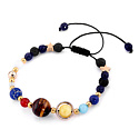 Chakra-Armband - Planeten des Sonnensystems, Naturstein, handgestrickt, größenverstellbar
