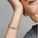 Charme Sterling Silber 925 Kreuzfahrtschiff Anlegestelle Perle auf Reise-Armband