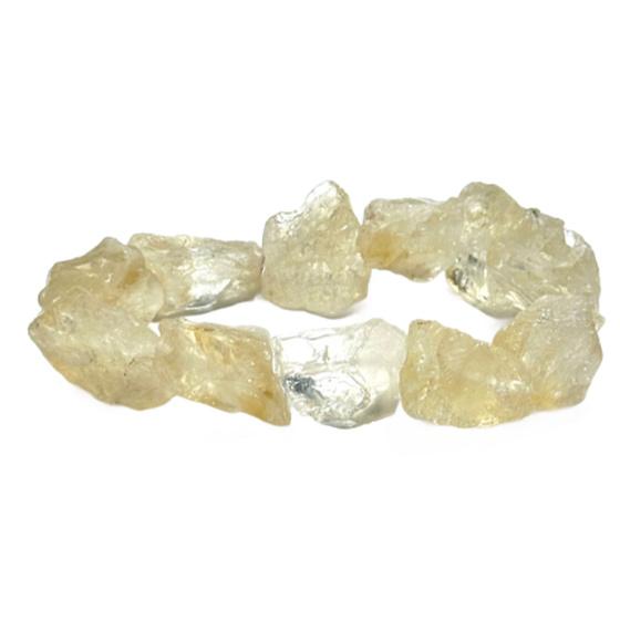 Citrin Armband elastisch roh aus Naturstein, ca. 4 cm / 17 cm, Stein des Überflusses, des Erfolgs