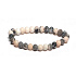 Jaspis Zebra mattes Armband elastischer Naturstein, Kugel 6 mm / 16 - 17 cm, Stein der positiven Energie
