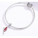 Sterling Silber 925 Fisch als Glücksbringer, Tierarmband-Anhänger