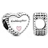 Charme Sterling Silber 925 Herz Taufe Charme - Patin, Perle auf Armband Familie