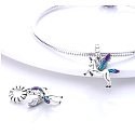 Charms Sterling Silber 925 Pegasus, Einhorn fliegend, Tierarmband Anhänger