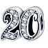 Charme Sterling Silber 925, 20 Jahrestag, Perle auf Armband