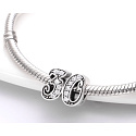 Charme Sterling Silber 925 30 Jahrestag, Perle auf Armband