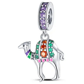 Charm Sterling Silber 925 Kamel, Tierarmband-Anhänger