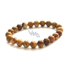 Jaspis Landschaft Armband elastisch Naturstein, Kugel 8 mm / 16 - 17 cm, Stein der positiven Energie Jaspis Landschaft Armband elastisch Naturstein, Kugel 8 mm / 16 - 17 cm, Stein der positiven Energie