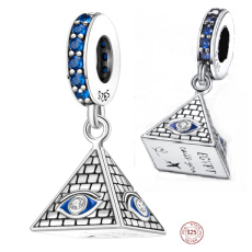 Sterling Silber 925 Ägypten - calling you - Pyramide, Auge des Horus, Reise-Armband-Anhänger Sterling Silber 925 Ägypten - calling you - Pyramide, Auge des Horus, Reise-Armband-Anhänger