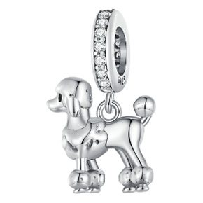 Charm Sterlingsilber 925 Hund - Pudel, Anhänger für Armband Tier