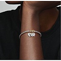 Charm Sterling Silber 925 Dreifacher Freundschafts-Charm mit eingravierter Botschaft 3in1, teilbarer Freundschaftsarmband-Anhänger
