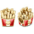 Charme Sterling Silber 925 Pommes frites, Perle am Armband, Lebensmittel