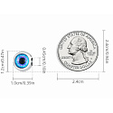 Charme Sterling Silber 925 Auge, Perle auf Armband Symbol