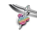 Charm Sterling Silber 925 Disney Mickey/Minnie Mouse Lolly Head, Anhänger für Filmarmband