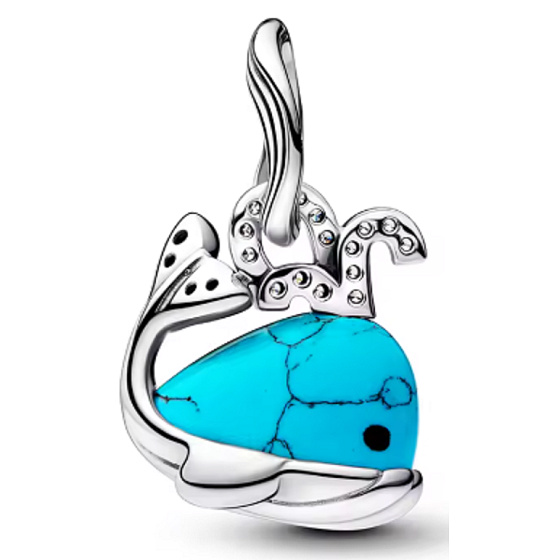 Charm Verlyba tyrkysově zbarvená, přívěsek na náramek moře