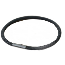 Lanový Magnetický náramek černý, 18,5 cm x 4 mm, unisex Lanový Magnetický náramek černý, 18,5 cm x 4 mm, unisex