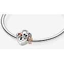 Charms Sterling Silber 925 Disney Minnie Mouse & Mickey Mouse Vorhängeschloss - ewige Liebe, Armband Perle, Liebe