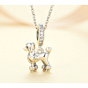 Charm Sterlingsilber 925 Hund - Pudel, Anhänger für Armband Tier