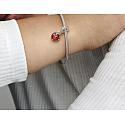 Charms Sterling Silber 925 Roter Marienkäfer, Tierarmband Anhänger
