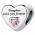 Charm Sterlingsilber 925 Tochter liebt dich für immer Herz, Perle für Armband Familie