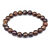 Bronzit-Armband elastischer Naturstein, Kugel 8 mm / 16 - 17 cm, hochschützender Stein