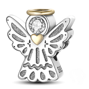 Sterling Silber 925 Engel, Perle auf Armband Symbol