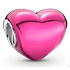 Charme Sterling Silber 925 Metallic rosa Herz Perlen Armband, Liebe