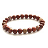 Roter Jaspis Armband elastisch Naturstein, Kugel 8 mm / 16 - 17 cm, Stein der vollständigen Pflege