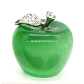Chalcedon, Katzenauge, Apfel der Erkenntnis Naturstein 3,3 cm, Stein der Liebe und Freude