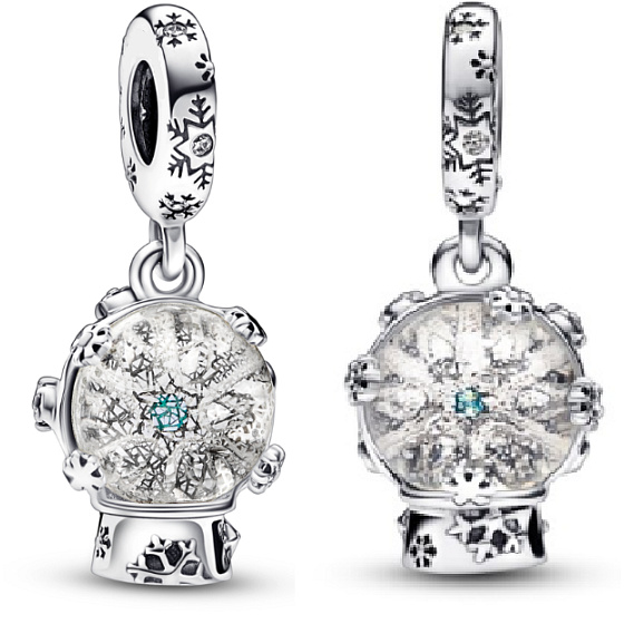 Charms Sterling Silber 925 Schneeflocke Schneeflocken Armband Anhänger Weihnachten