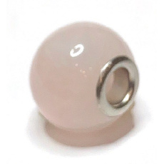 Rosenanhänger rund Naturstein 14 mm, Loch 4,2 mm 1 Stück, Liebesstein