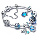 Charm Sterlingsilber 925 Planet Erde - blauer Planet überall zu Hause, also was auf der Erde? Stopper, Clip-Perle für das Armband Reisen