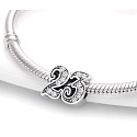 Charme Sterling Silber 925, 23 Jahrestag, Perle für Armband
